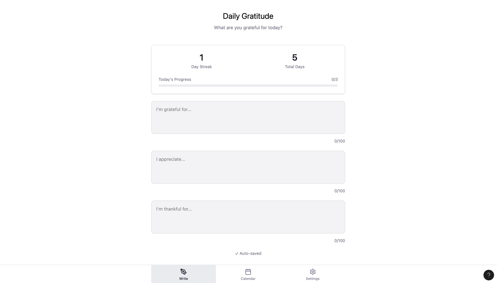 [Mini Vibe Coding #3] Daily Gratitude – The simplest way to keep your gratitude journal